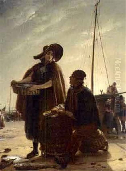 Fishermen On Scheveningen Beach - view 1
