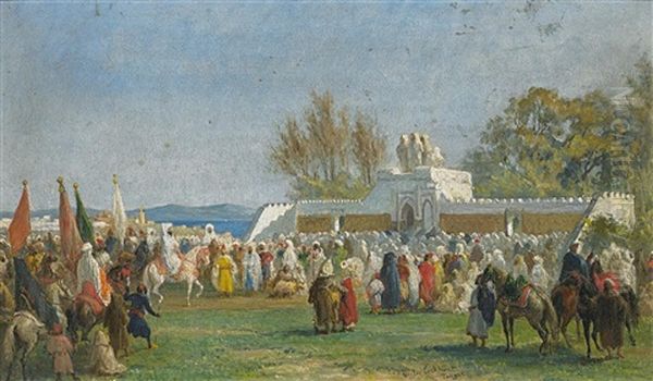 Die Ankunft Des Paschas Beim Traditionellen Opferfest Bei Tanger - view 1