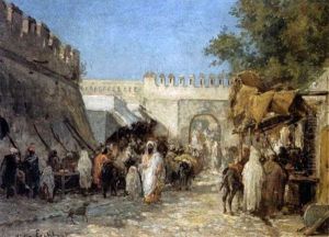 Les Souks Devant Les Remparts
