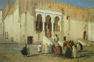 Outside The Mosque by Victor Eeckhout