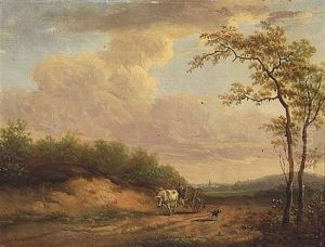 Landscape With Dunes And Ox-drawn Wagon