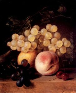Grapes, Cherries And Other Fruit On A Marble Ledge