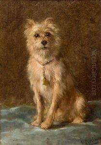 A Sitting Terrier by Otto Eerelman
