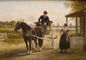 Plausch Mit Dem Kutscher by Otto Eerelman