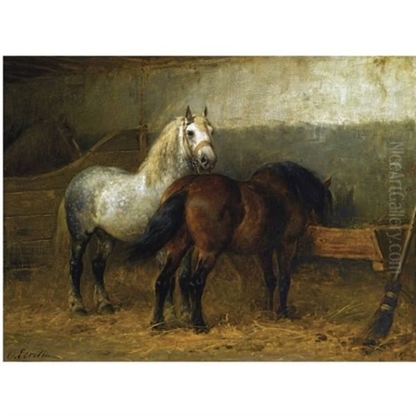 Horses In Stable - view 1