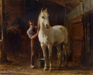 Grooming The Horse by Otto Eerelman