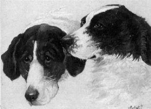 Portrait Zweier Jagdhunde by Otto Eerelman