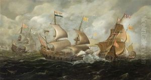 Batalla Naval by Andries Van Eertvelt