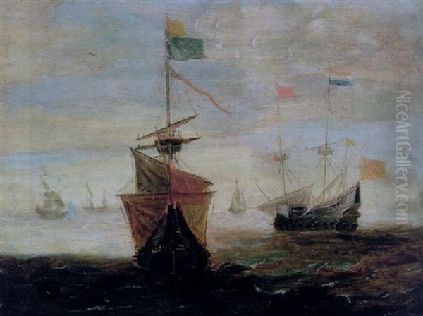 Dutch Merchant Flutes In Choppy Seas - view 1