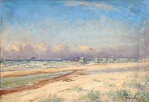 Beach Scene With Bathing Huts, Presumably From Romo Beach Scene With Bathing Huts, Presumably From Romo