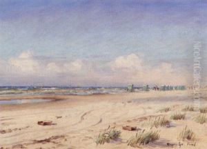 Badehuse Pa Fano Strand by Mogens Ege