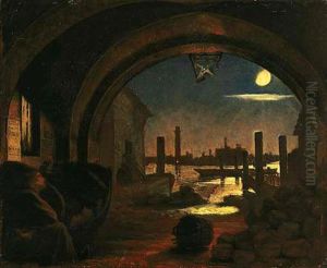Night On The River Thames, A Study For Past And Present, Part Iii