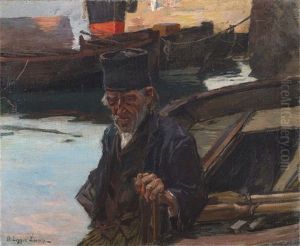Alter Fischer Am Hafen