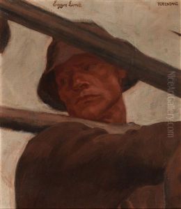 'der Letzte Zuruckschauende Bauer", Fragment Iii Of The First Version 'der Totentanz Von Anno Neun" by Albin Egger-Lienz