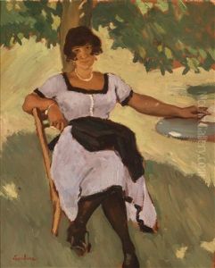 Des Kunstlers Tochter Lorli Im Garten Des Kunstlers Tochter Lorli Im Garten