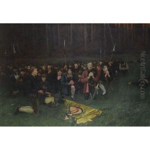 Ave Maria Nach Der Schlacht Am Bergisel - Prayer After The Battle Of Bergisel by Albin Egger-Lienz