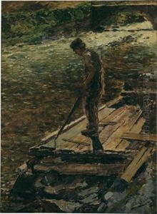 An Der Drau by Albin Egger-Lienz