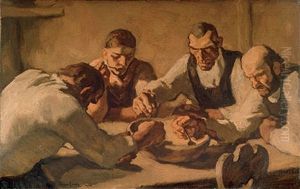Die Mahlzeit by Albin Egger-Lienz