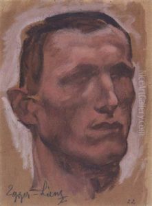 Studie Zu Einem Bauern by Albin Egger-Lienz