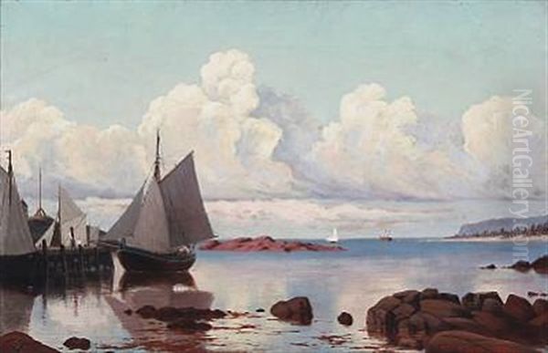 Coast With Sailing Ships Near A Harbour - view 1