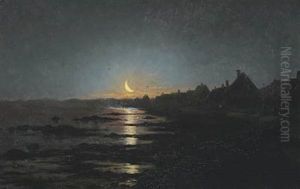 Moon Light Coastal Scenery by Peter Eggers