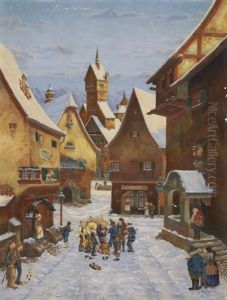 Die Strassenmusikanten by Hans Eggimann
