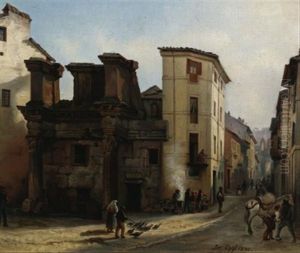 Geschaftiges Treiben In Den Altstadtgassen Einer Italienischen(?) Stadt