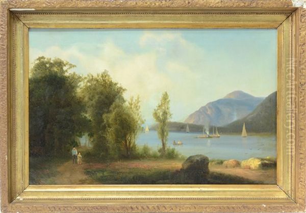 Hudson River View With Steam Launch - view 1