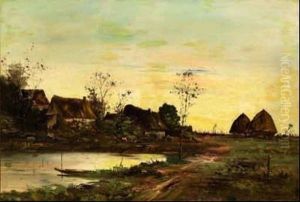 Paisaje Con Lago by Eugenio Arruti Y Gonzalez-Pola