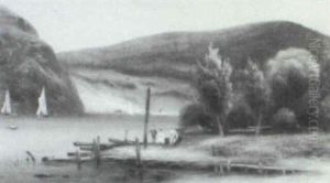 A View On The Hudson River by Max Eglau