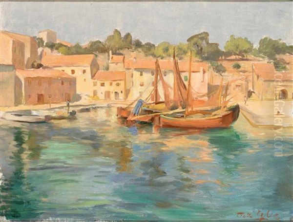 Sudlicher Hafen Mit Fischerbooten Im Sonnigen Licht - view 1