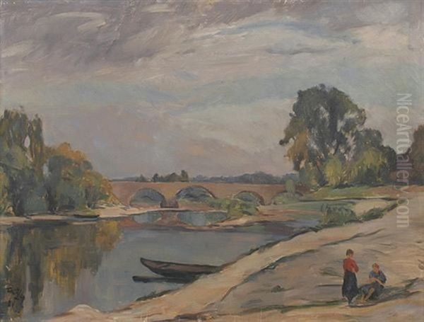 Rheinlandschaft Mit Brucke - view 1