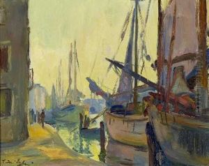 Hafenszene by Willi Egler