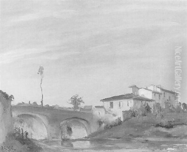 Fluslandschaft Mit Brucke - view 1