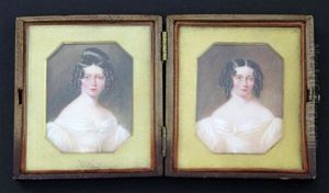 Miniatures Of Young Ladies (a Pair) Miniatures Of Young Ladies (a Pair)