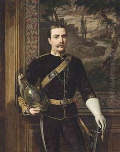 Portrait Of Frederic Carne Rasch (1847-1914), Standing Three-quarter-length, In The Uniform Of The 6th Dragoons Portrait Of Frederic Carne Rasch (1847-1914), Standing Three-quarter-length, In The Uniform Of The 6th Dragoons