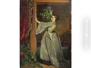 Preparing For Christmas by William Maw Egley