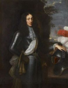 Portrait D'homme En Armure by Justus van Egmont