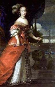 Portrait De Marie Anne Mancini En Chasseresse