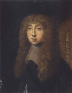 Portrait Of A Gentleman In A Black And White Costume