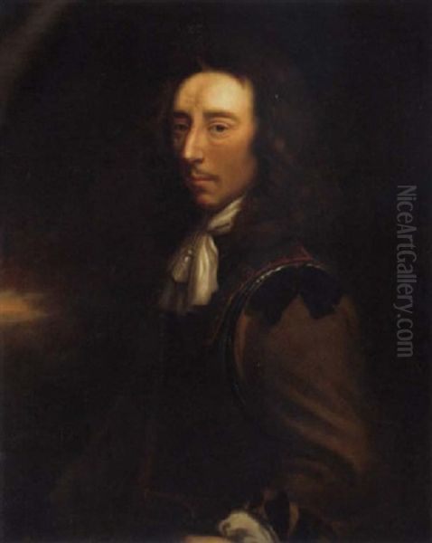 Portrait Of Sir Algernon Sidney In A Buff Coat, Breast Plate And White Stock, In A Landscape - view 1