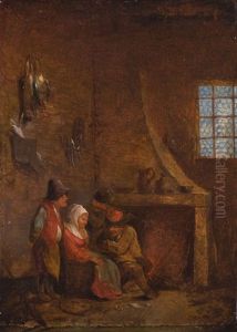 Bauernfamilie Am Kamin by Pieter Cornelisz van Egmont