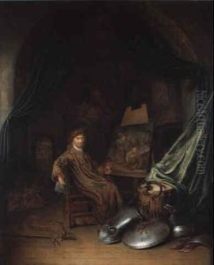 Portrait Du Peintre Dans Son Atelier by Pieter Cornelisz van Egmont