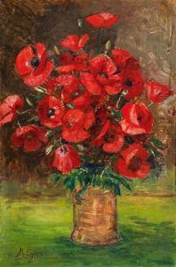 Poppies In A Vase by Marie Egner