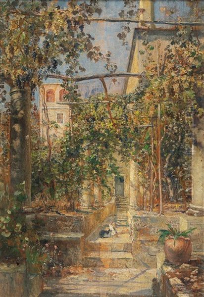 Klosterhof In Capri 1890 [a Cloister In Capri In 1890] - view 1