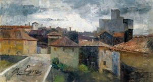 Blick Uber Die Dacher Von Duino by Marie Egner