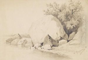 The Riverbank by Arseny Ivanovich Meshchersky