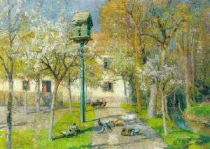 Motiv Aus Hutteldorf Im Fruhling by Marie Egner