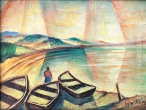 Au Bord De Balaton by Jozsef Egry