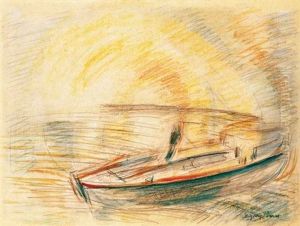 Fenyek A Balatonon (lights By The Lake Balaton) by Jozsef Egry